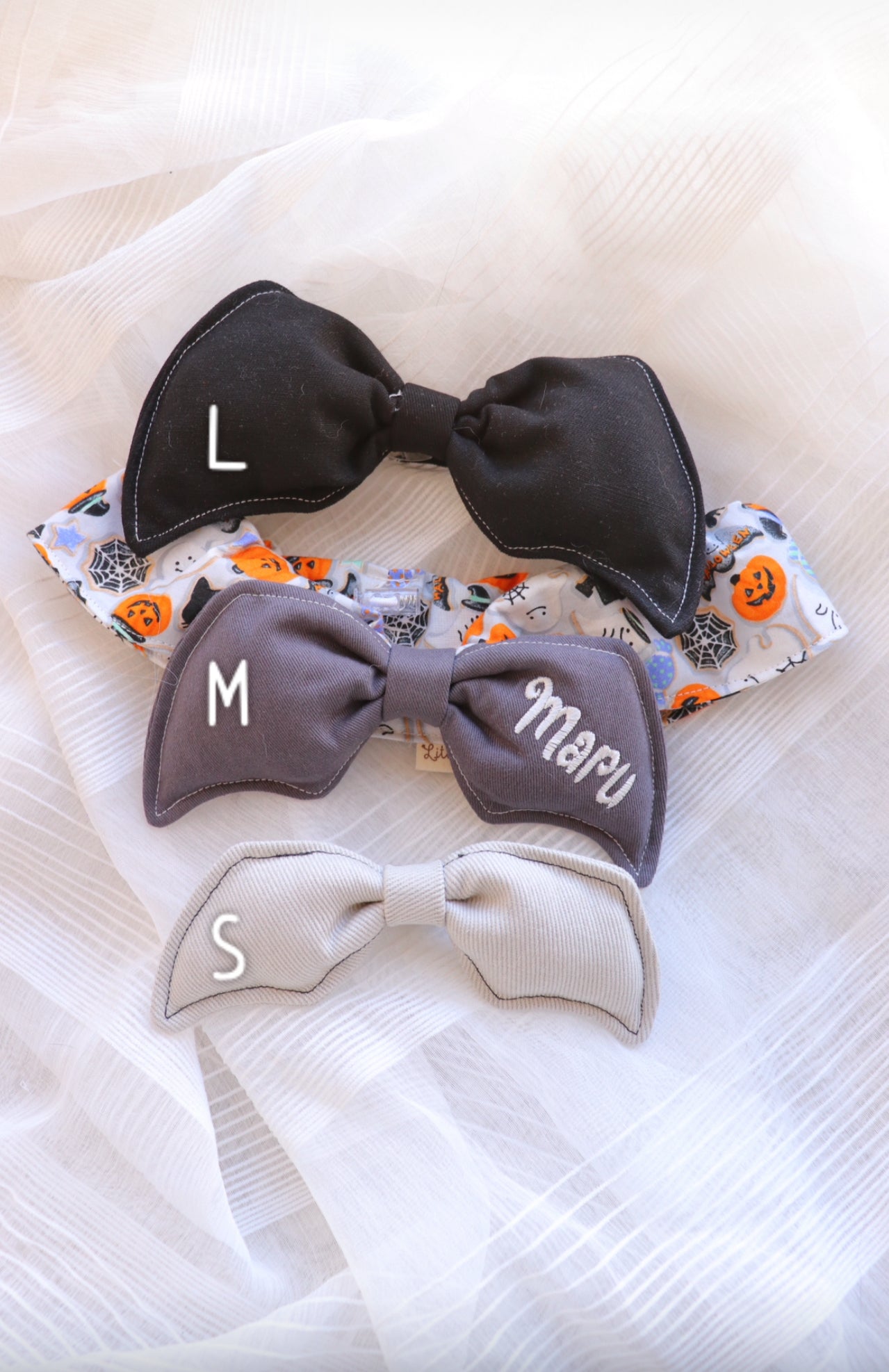 Halloween batwing collar - orange & purple