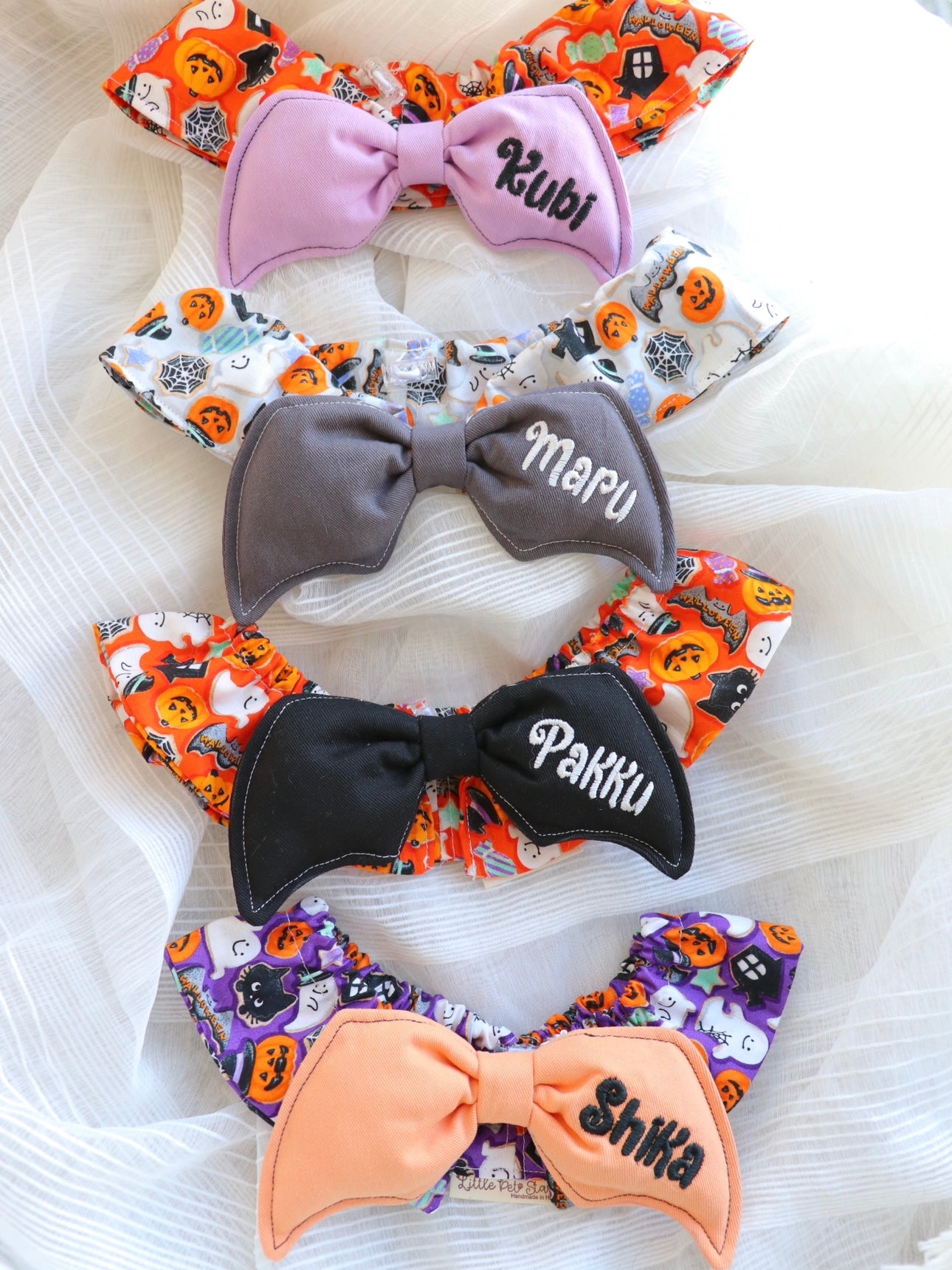 Halloween batwing collar - black & gray